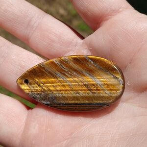 New Tiger Eye Teardrop Pendant.